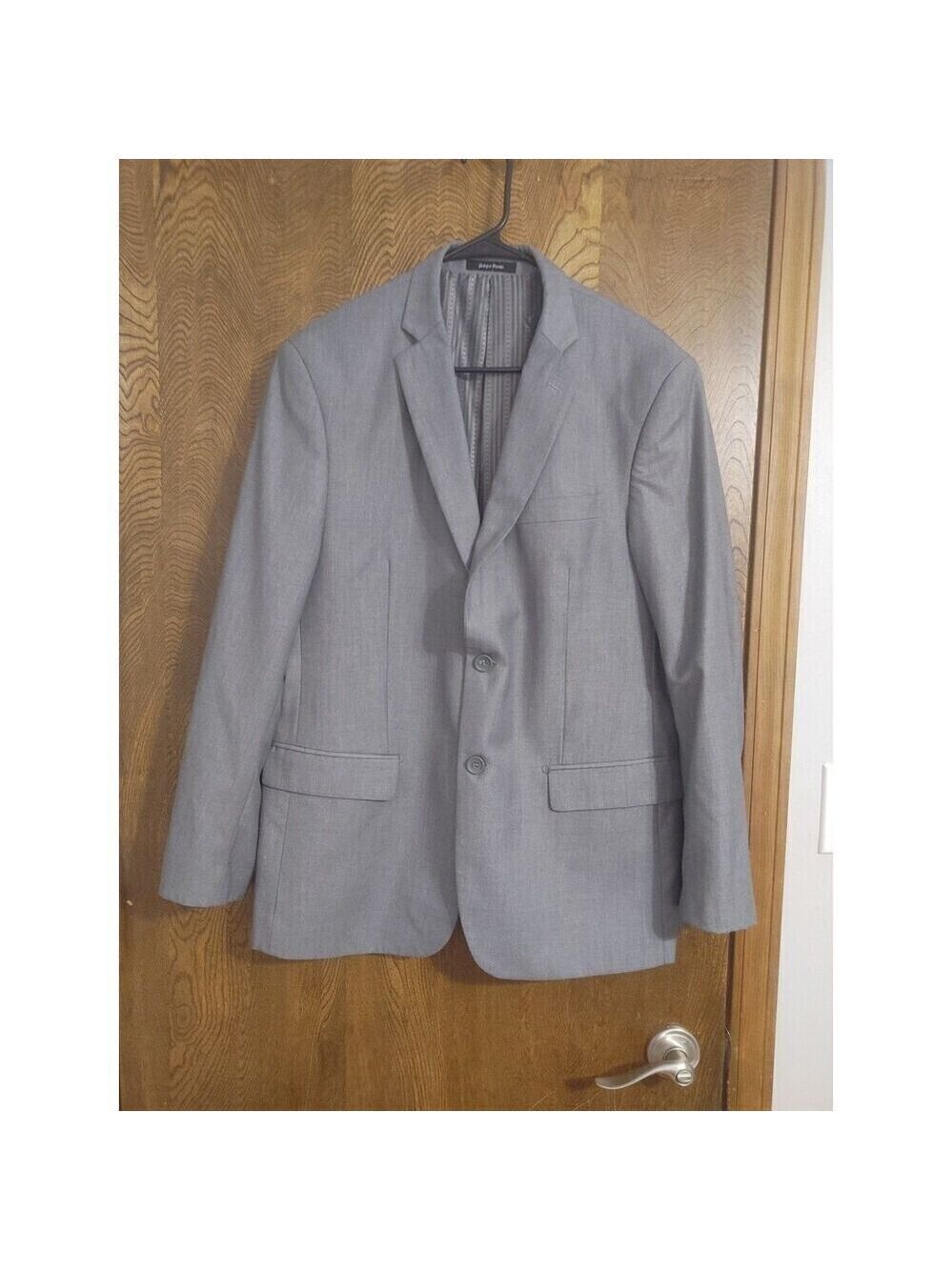 Giorgio Fiorelli Men Grey Collared Double Button Lined Formal Blazer Size 42